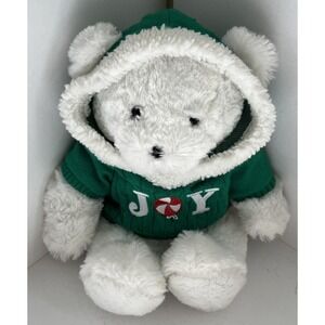 Christmas Joy Dan Dee Plush Bear Green Sweater Hoodie‎ 2010
